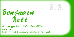 benjamin nell business card